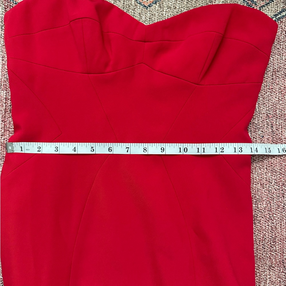 BCBGMaxAzria Red Strapless Floor-Length Gown - Picture 14 of 14